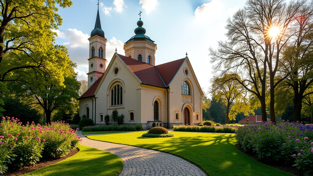 Basilika v Třebíči s okolní přírodou